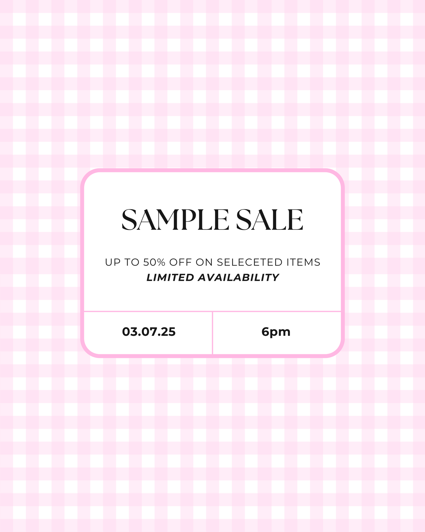 SAMPLE SALE💖